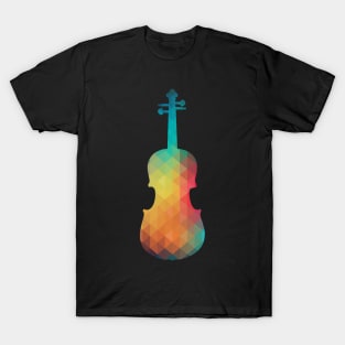 Rainbow violin silhouette T-Shirt